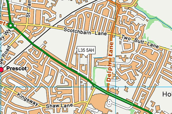 L35 5AH map - OS VectorMap District (Ordnance Survey)