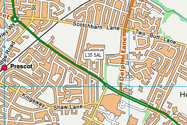 L35 5AL map - OS VectorMap District (Ordnance Survey)