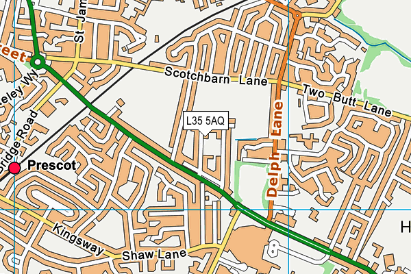 L35 5AQ map - OS VectorMap District (Ordnance Survey)