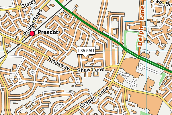 L35 5AU map - OS VectorMap District (Ordnance Survey)