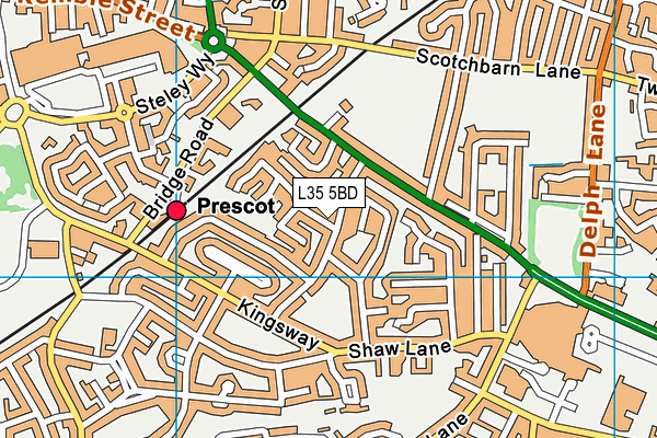 L35 5BD map - OS VectorMap District (Ordnance Survey)