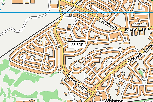 L35 5DE map - OS VectorMap District (Ordnance Survey)
