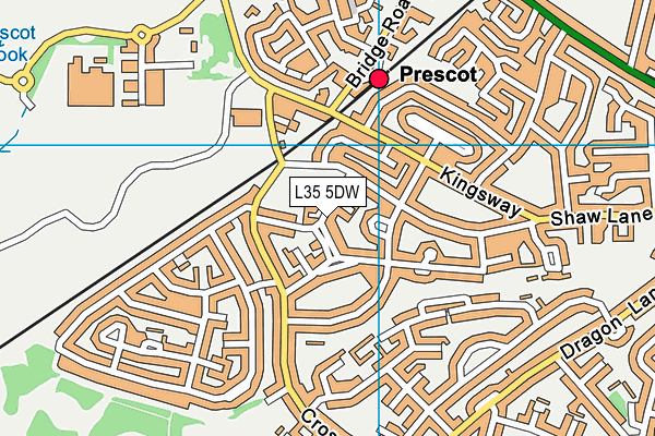 L35 5DW map - OS VectorMap District (Ordnance Survey)