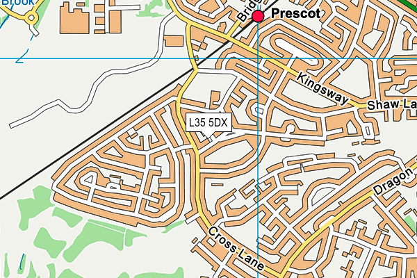 L35 5DX map - OS VectorMap District (Ordnance Survey)