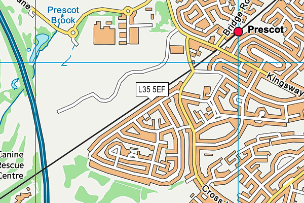 L35 5EF map - OS VectorMap District (Ordnance Survey)