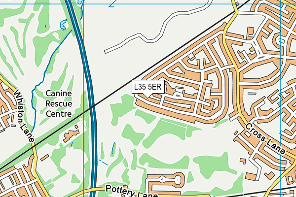 L35 5ER map - OS VectorMap District (Ordnance Survey)