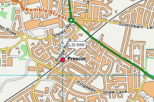 L35 5HW map - OS VectorMap District (Ordnance Survey)