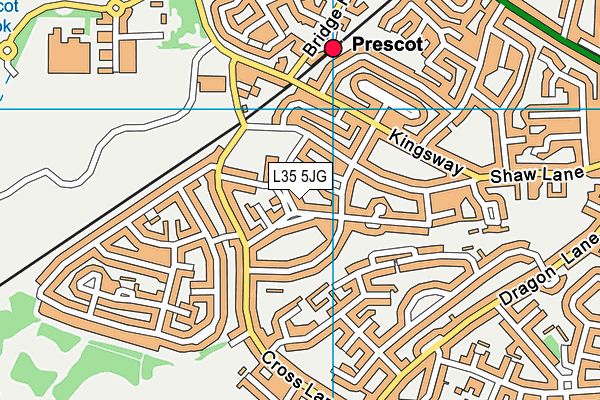 L35 5JG map - OS VectorMap District (Ordnance Survey)