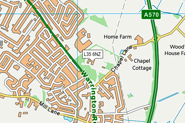 L35 6NZ map - OS VectorMap District (Ordnance Survey)