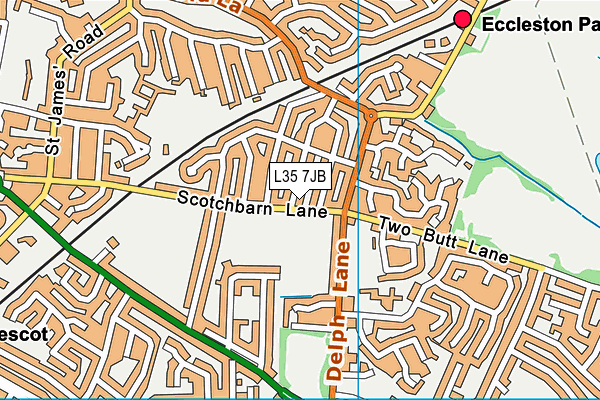 L35 7JB map - OS VectorMap District (Ordnance Survey)