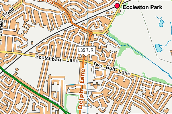 L35 7JR map - OS VectorMap District (Ordnance Survey)