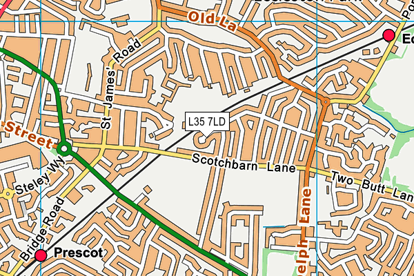 L35 7LD map - OS VectorMap District (Ordnance Survey)