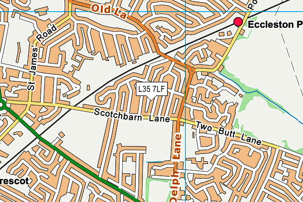 L35 7LF map - OS VectorMap District (Ordnance Survey)