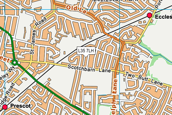 L35 7LH map - OS VectorMap District (Ordnance Survey)