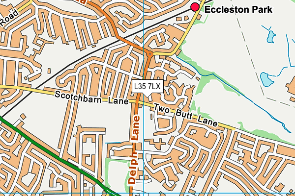 L35 7LX map - OS VectorMap District (Ordnance Survey)