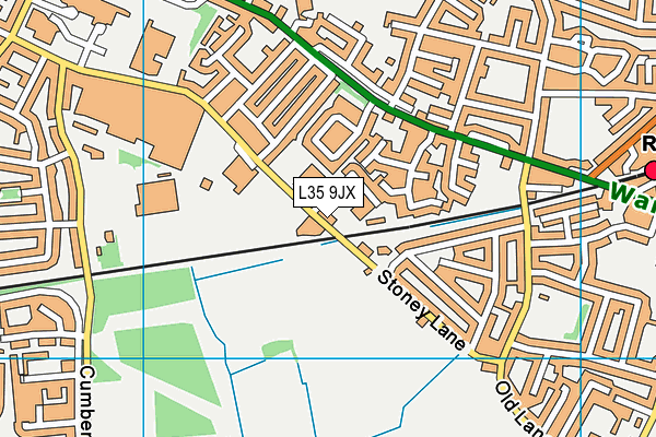 L35 9JX map - OS VectorMap District (Ordnance Survey)