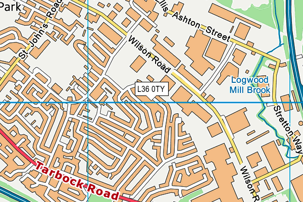 L36 0TY map - OS VectorMap District (Ordnance Survey)