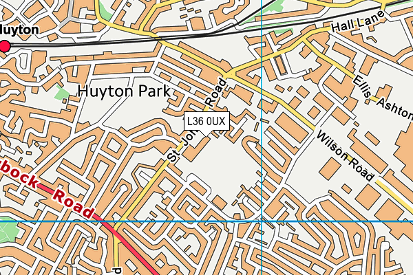 Sylvester Primary Academy map (L36 0UX) - OS VectorMap District (Ordnance Survey)