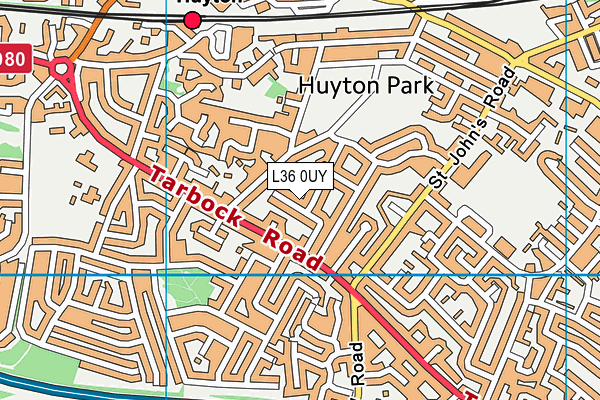 L36 0UY map - OS VectorMap District (Ordnance Survey)