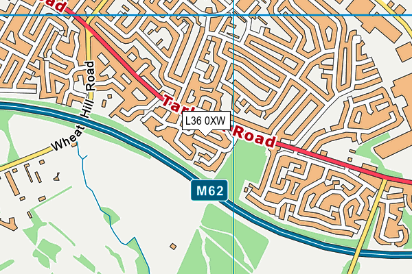 L36 0XW map - OS VectorMap District (Ordnance Survey)
