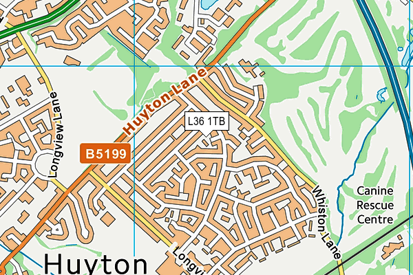 L36 1TB map - OS VectorMap District (Ordnance Survey)
