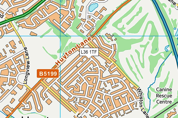 L36 1TF map - OS VectorMap District (Ordnance Survey)