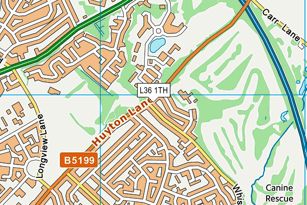 L36 1TH map - OS VectorMap District (Ordnance Survey)