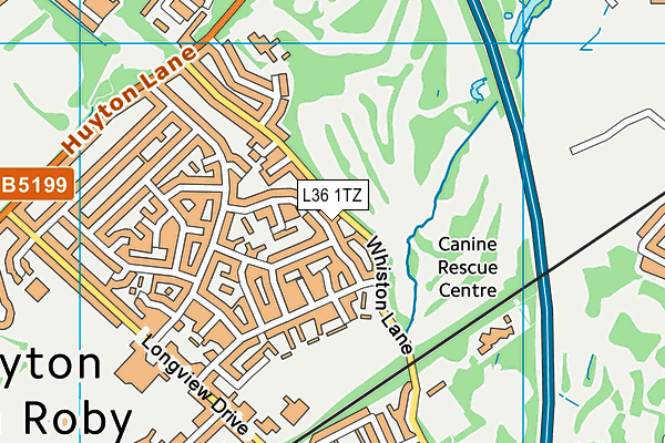 L36 1TZ map - OS VectorMap District (Ordnance Survey)