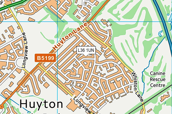 L36 1UN map - OS VectorMap District (Ordnance Survey)