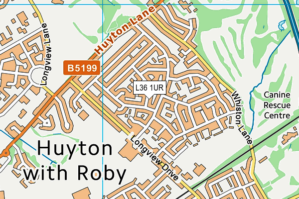 L36 1UR map - OS VectorMap District (Ordnance Survey)