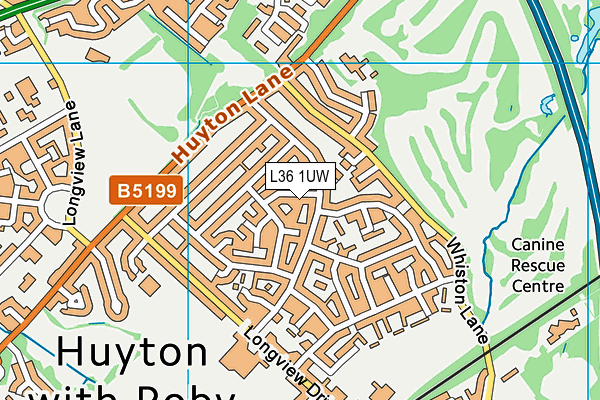 L36 1UW map - OS VectorMap District (Ordnance Survey)