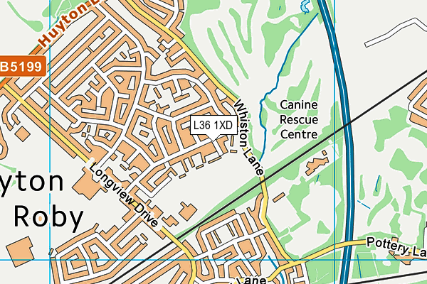 L36 1XD map - OS VectorMap District (Ordnance Survey)