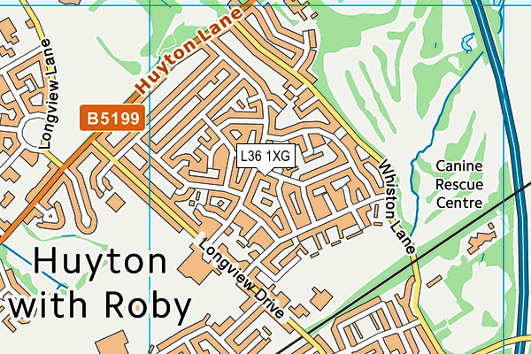 L36 1XG map - OS VectorMap District (Ordnance Survey)