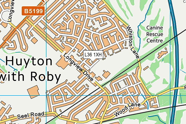 Willow Tree Primary School map (L36 1XH) - OS VectorMap District (Ordnance Survey)
