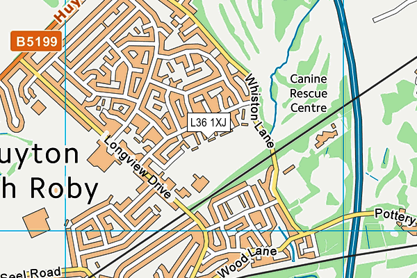L36 1XJ map - OS VectorMap District (Ordnance Survey)