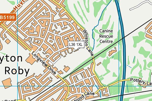 L36 1XL map - OS VectorMap District (Ordnance Survey)