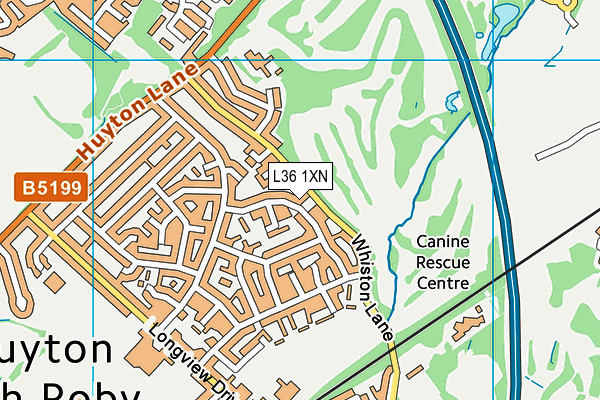 L36 1XN map - OS VectorMap District (Ordnance Survey)
