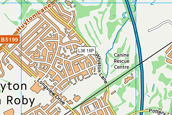 L36 1XP map - OS VectorMap District (Ordnance Survey)