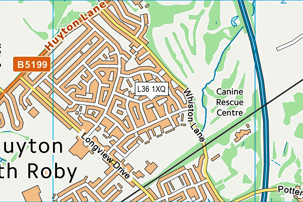 L36 1XQ map - OS VectorMap District (Ordnance Survey)