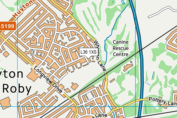 L36 1XS map - OS VectorMap District (Ordnance Survey)