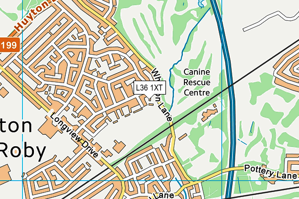 L36 1XT map - OS VectorMap District (Ordnance Survey)