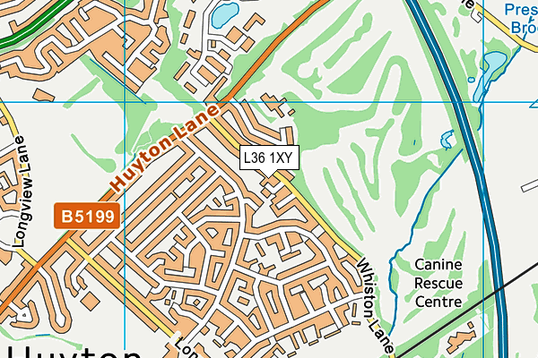 L36 1XY map - OS VectorMap District (Ordnance Survey)