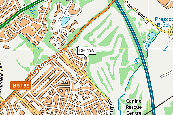 L36 1YA map - OS VectorMap District (Ordnance Survey)