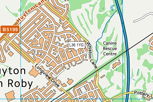 L36 1YG map - OS VectorMap District (Ordnance Survey)