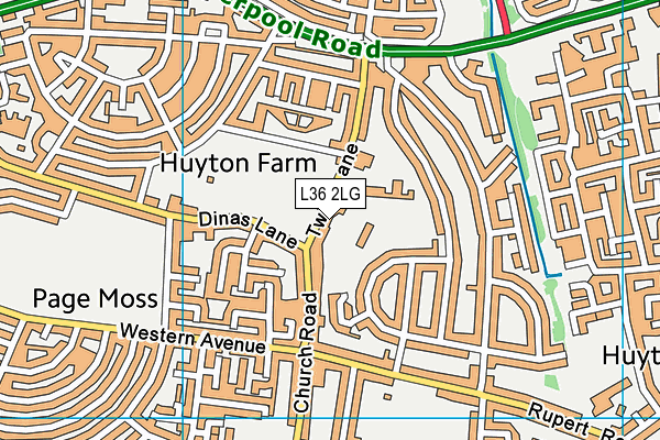 L36 2LG map - OS VectorMap District (Ordnance Survey)