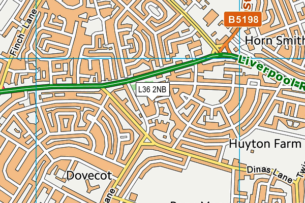 L36 2NB map - OS VectorMap District (Ordnance Survey)