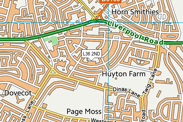 L36 2ND map - OS VectorMap District (Ordnance Survey)