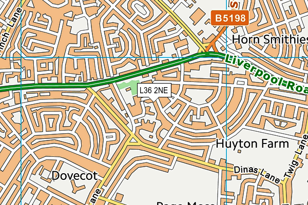 L36 2NE map - OS VectorMap District (Ordnance Survey)