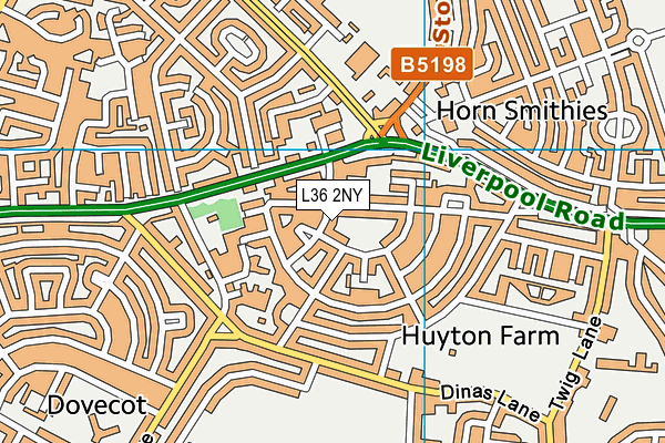 L36 2NY map - OS VectorMap District (Ordnance Survey)