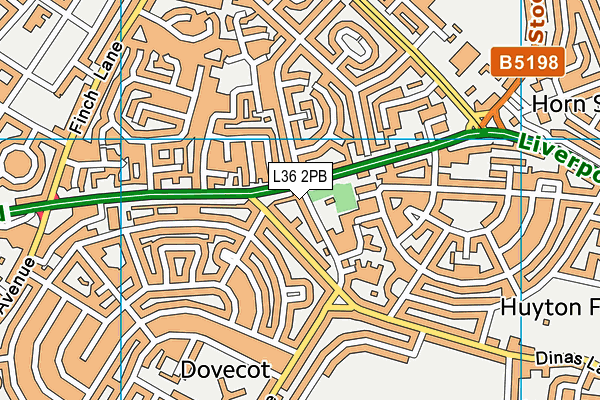 L36 2PB map - OS VectorMap District (Ordnance Survey)
